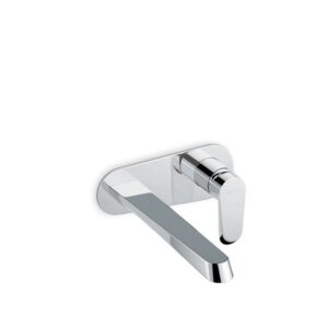 Mitigeur mural Nio de Newform avec plaque de recouvrement et commande unique