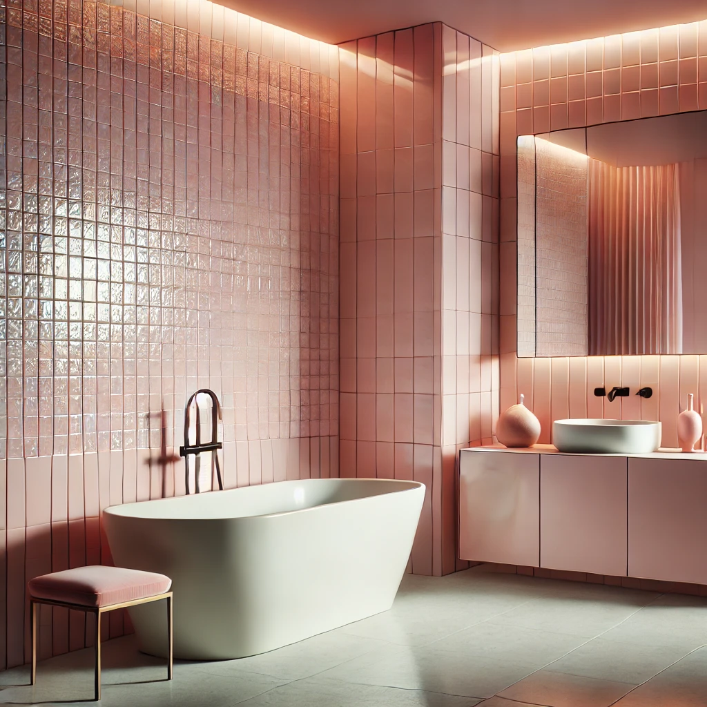 salle de bains zellige rose