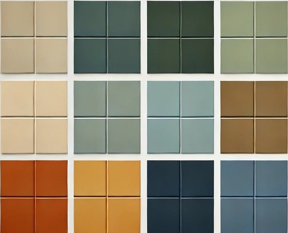 Palette de couleurs pour salle de bains, avec des tons doux, profonds et énergisants pour créer différentes ambiances
