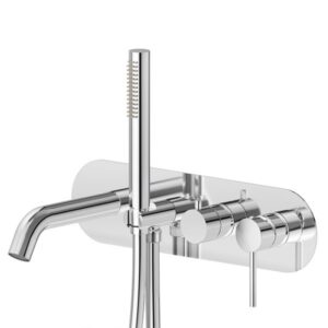 Mitigeur bain-douche mural encastré XT de Newform avec inverseur et douchette