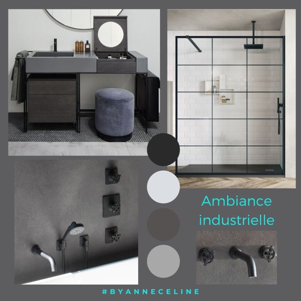 salle de bains style industriel - ambiance