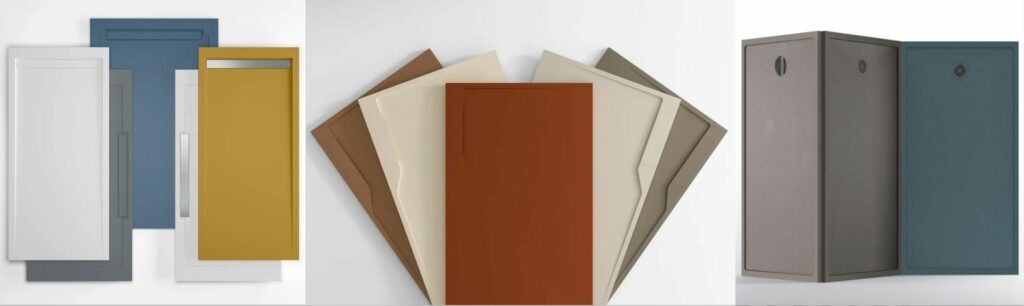 Receveurs de douche aux formats et coloris multiples : finition lisse, mate ou texturée