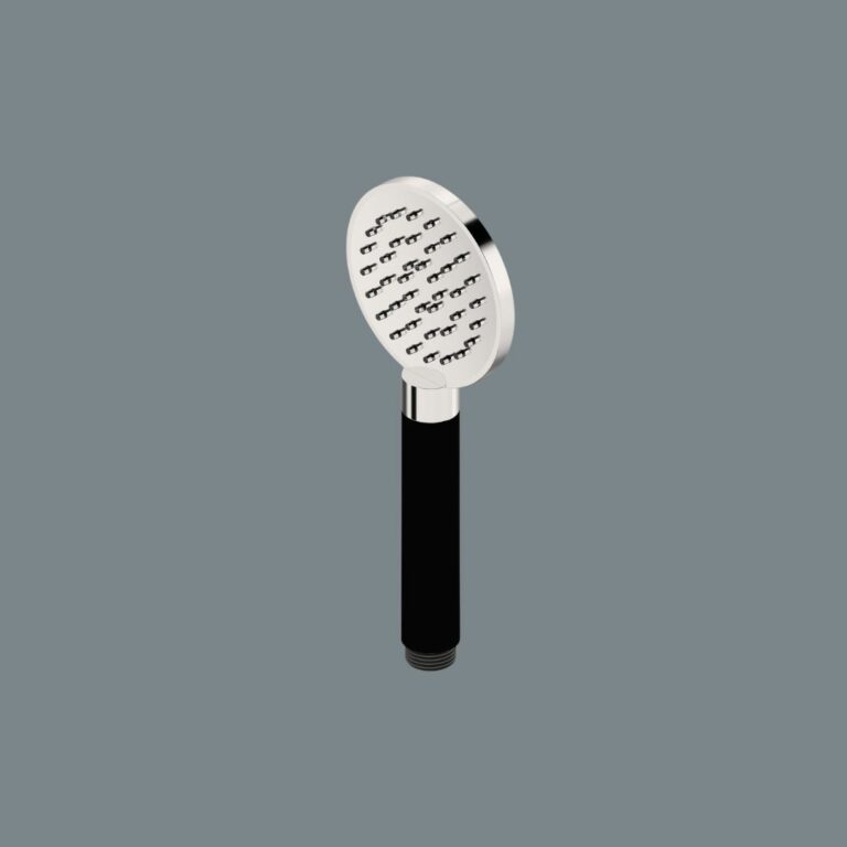 Douchette à main Ritmonio en métal chromé et poignée noire