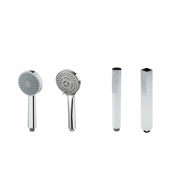 Douchettes à main de formes variées – rondes, cylindriques ou carrées – pour douche moderne ou classique