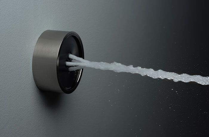Jet d'hydromassage mural Ritmonio avec sortie multiple en inox