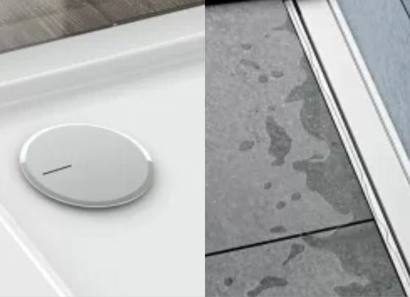 Comparaison entre une douche avec receveur et bonde et une douche à l’italienne avec caniveau linéaire