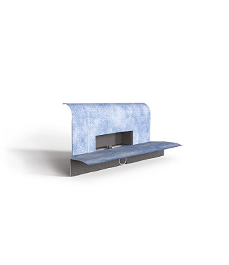 Système d’évacuation murale de douche intégré dans un bâti-support mural